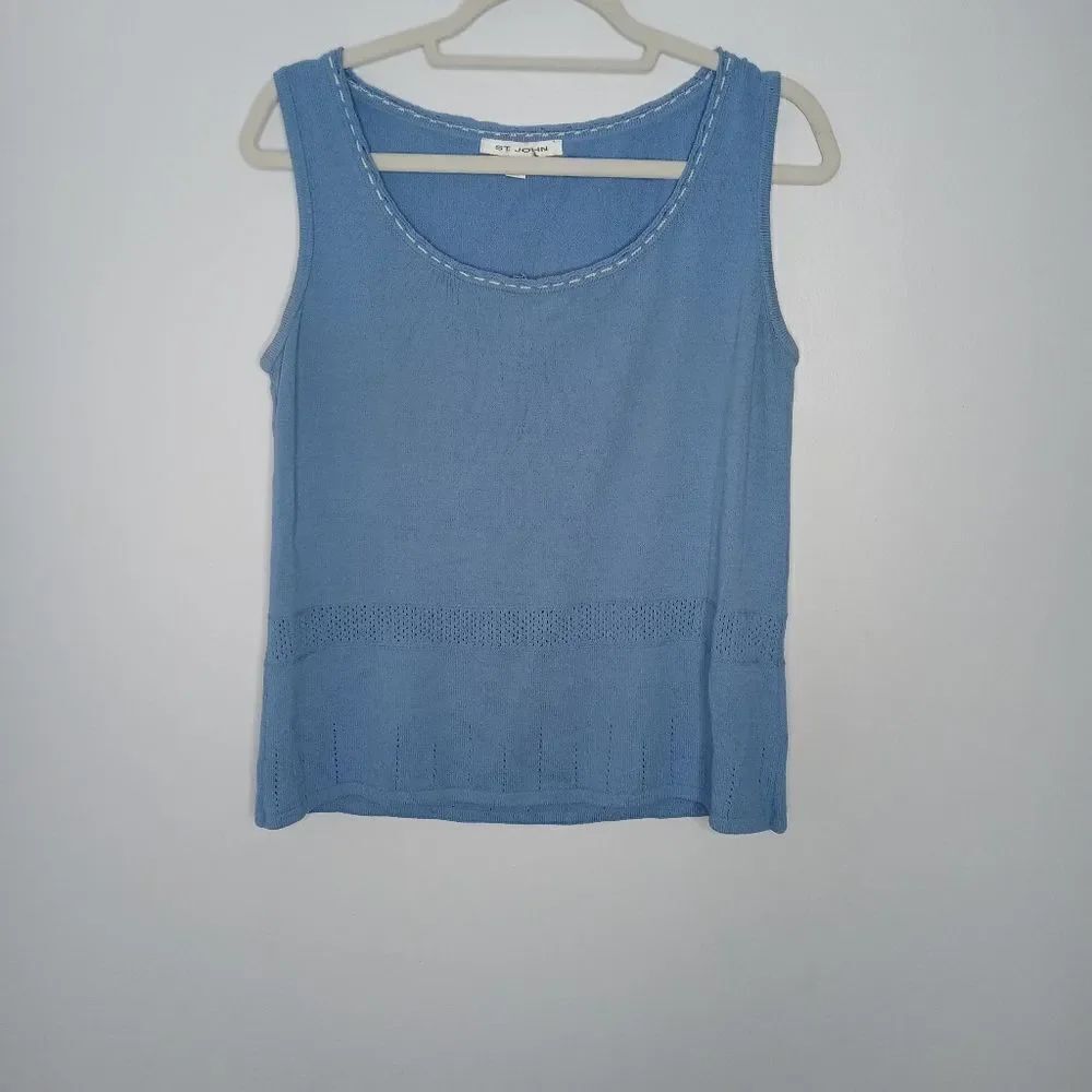St. John blue tank top size medium